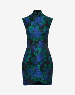 Платье-ципао из жаккарда