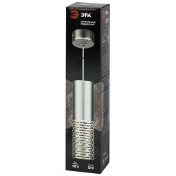 Светильник подвесной (подвес) ЭРА PL34 SL MR16 GU10 потолочный цилиндр серебро