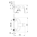 LM1703C плюс Шейп Смеситель для душа с аксессуарами, хром (к/к 8)
