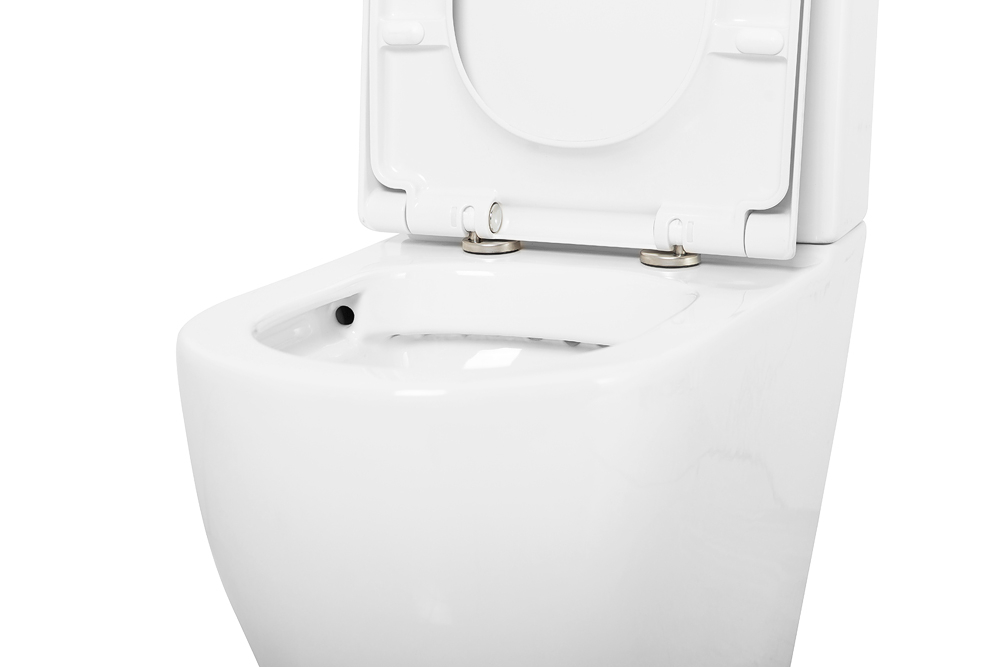 Унитаз-компакт CEZARES STYLUS безободковый CZR-152-CPR с бачком CZR-151-T и крышкой CZR-870-SC