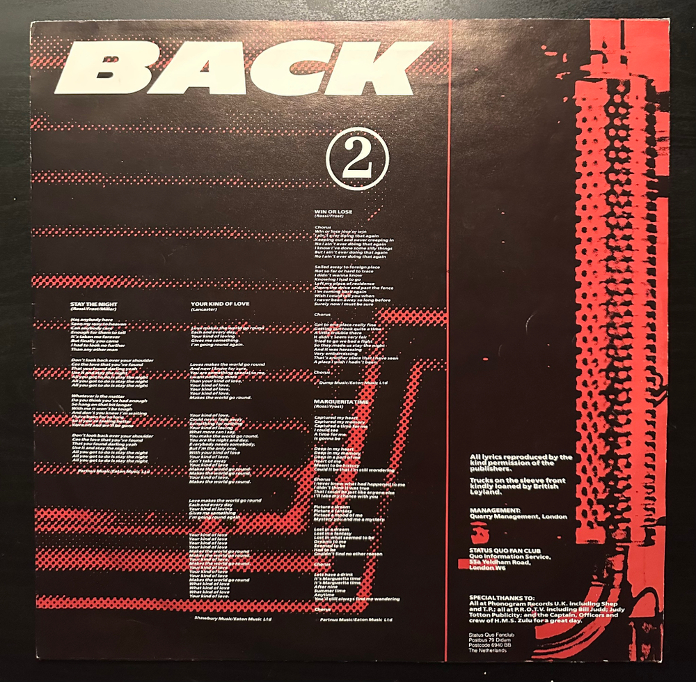 Status Quo - Back To Back (Голландия 1983г.)