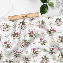 Ткань атлас нежные букеты