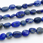 Лазурит фриформ, размер около 7-10 мм, цена за нить 38 см