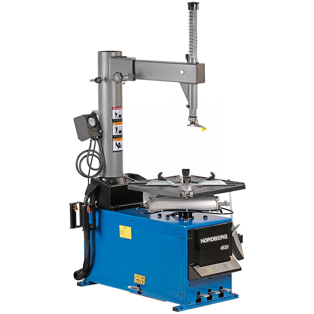 NORDBERG (4639B 380) Станок шиномонтажный полуавтомат, двухскоростной, стол с накладками, взрывная накачка, 380 В, синий
