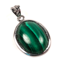 Кулон "Классика овал" малахит асс.
