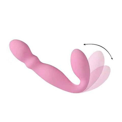 Розовый безремневой вибрострапон - 17,8 см. (Цвет: розовый)