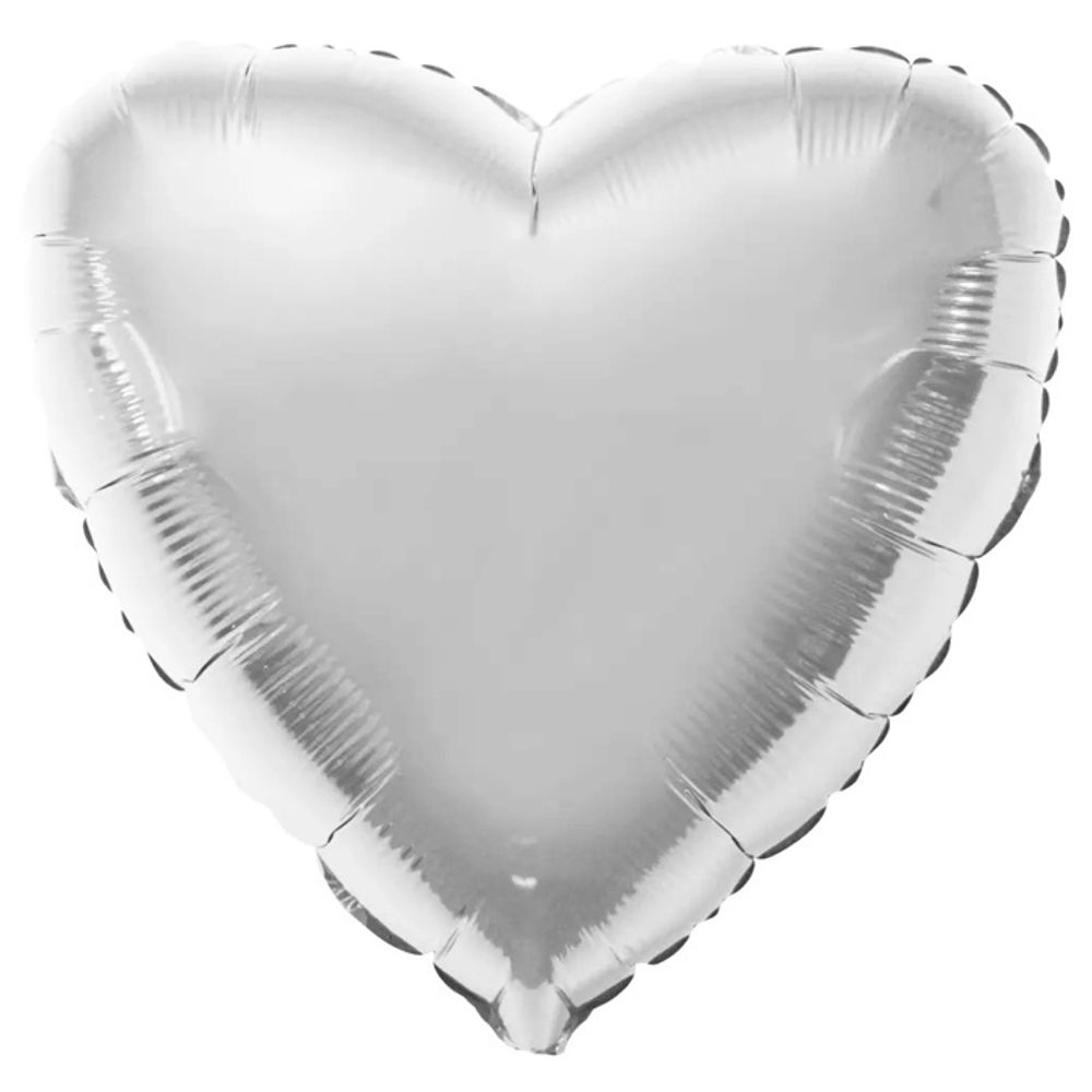 Шар Flexmetal Сердце 32&quot; серебро #206500P