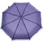 Зонт женский полуавтомат «Ультрамарин - Лагуна», микс 6 цветов, 8 спиц, d-100см, длина в слож. виде 28см, голубые цветы