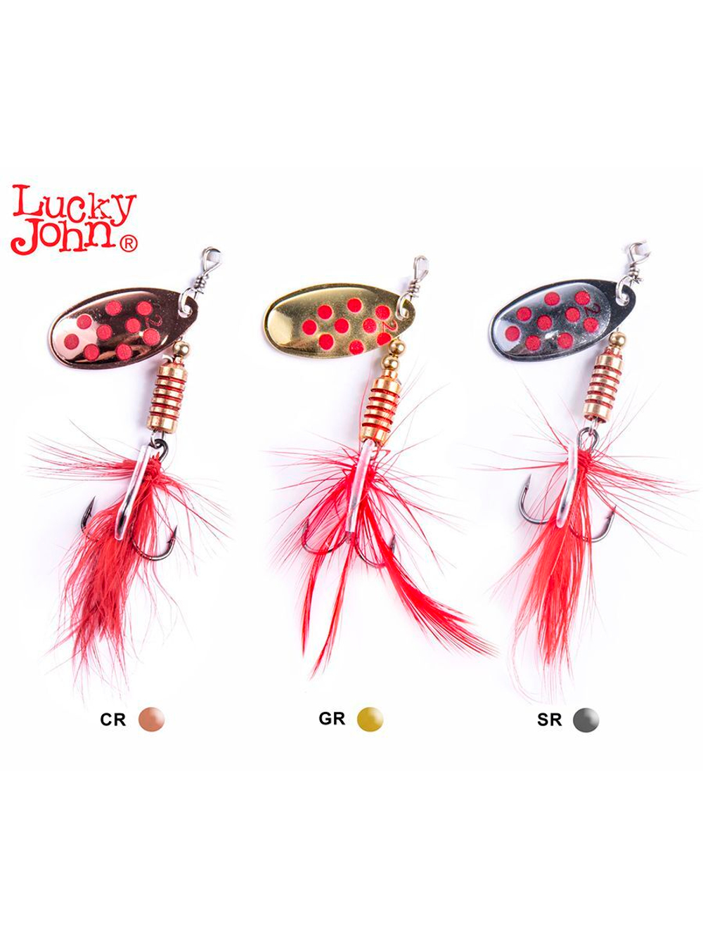 Блесна вращающаяся Lucky John SPIN X ROUND 01 3,5г FT (5шт. в упк.)