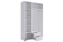 Шкаф трехдверный "Зефир" 109.02, (Белое дерево/Белый (эмаль))