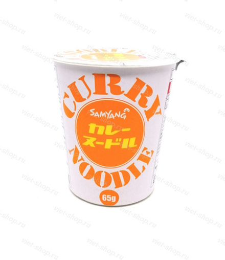 Пшеничная лапша со вкусом карри в стакане CURRY NOODLE, Samyang, 65 гр.