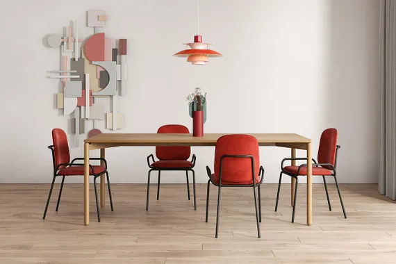 Стол обеденный saga, 85х200 см, ясень