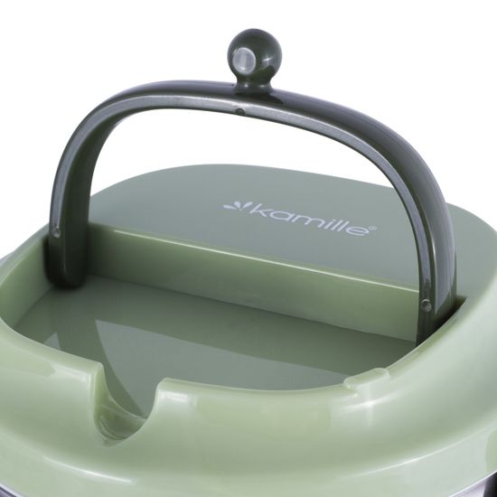 Ланч бокс тройной 2400 мл. Kamille KM-2137 пластик, нержавеющая сталь