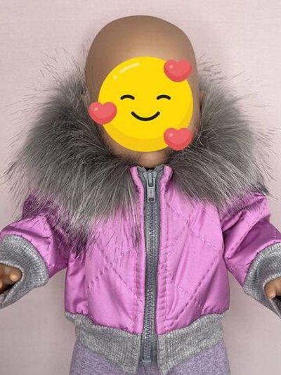 Куртка зимняя цикламен для кукол 43 см (1000)