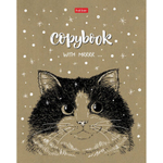 Тетрадь общая Hatber "Милые зверьки", А5, 48 листов в клетку, крафт-картон, на скрепке, ассорти