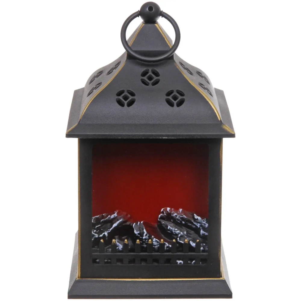 Сувенир с подсветкой «КАМИН - Искры пламени» 15*15*30 см (питание от USB и батареек)