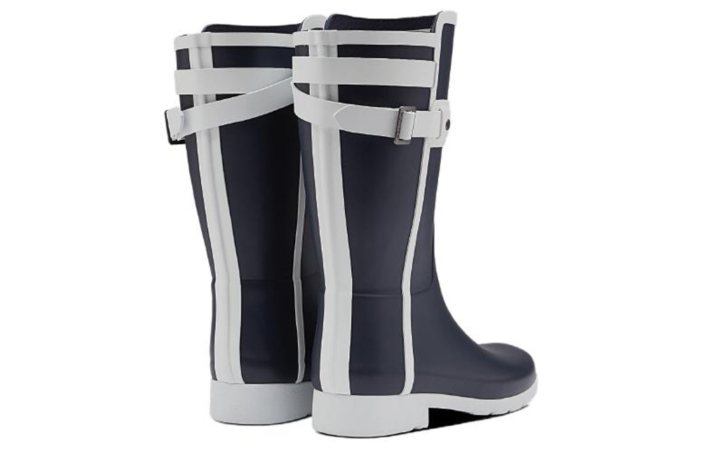 HUNTER Refined Thermal Slip Resistant Slip Resistant Rain Boots Women"s Marine Blue
