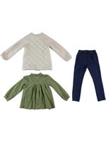 куртка с блузкой и джинсами