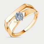 Кольцо для женщин из розового золота 585 пробы с фианитами (арт. 01-117860)