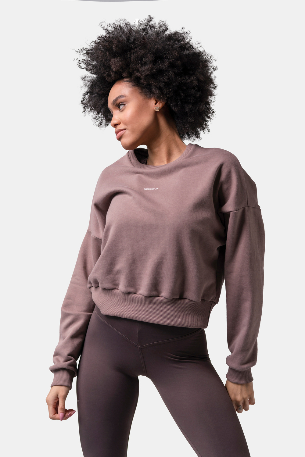Худи LOOSE FIT SWEATSHIRT "FEELING GOOD" 420 Коричневая