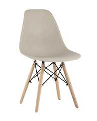 Eames Style DSW бежевый пластик, стальной каркас, натуральный массив бука