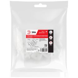 Площадка монтажная ЭРА NO-225-313 22х16 мм белая М4 под хомуты шириной до 10 мм 10 шт | Площадки монтажные