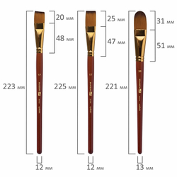 Кисти художественные набор 15 шт. + мастихин в пенале, коричневые, синтетика, BRAUBERG ART DEBUT, 201046