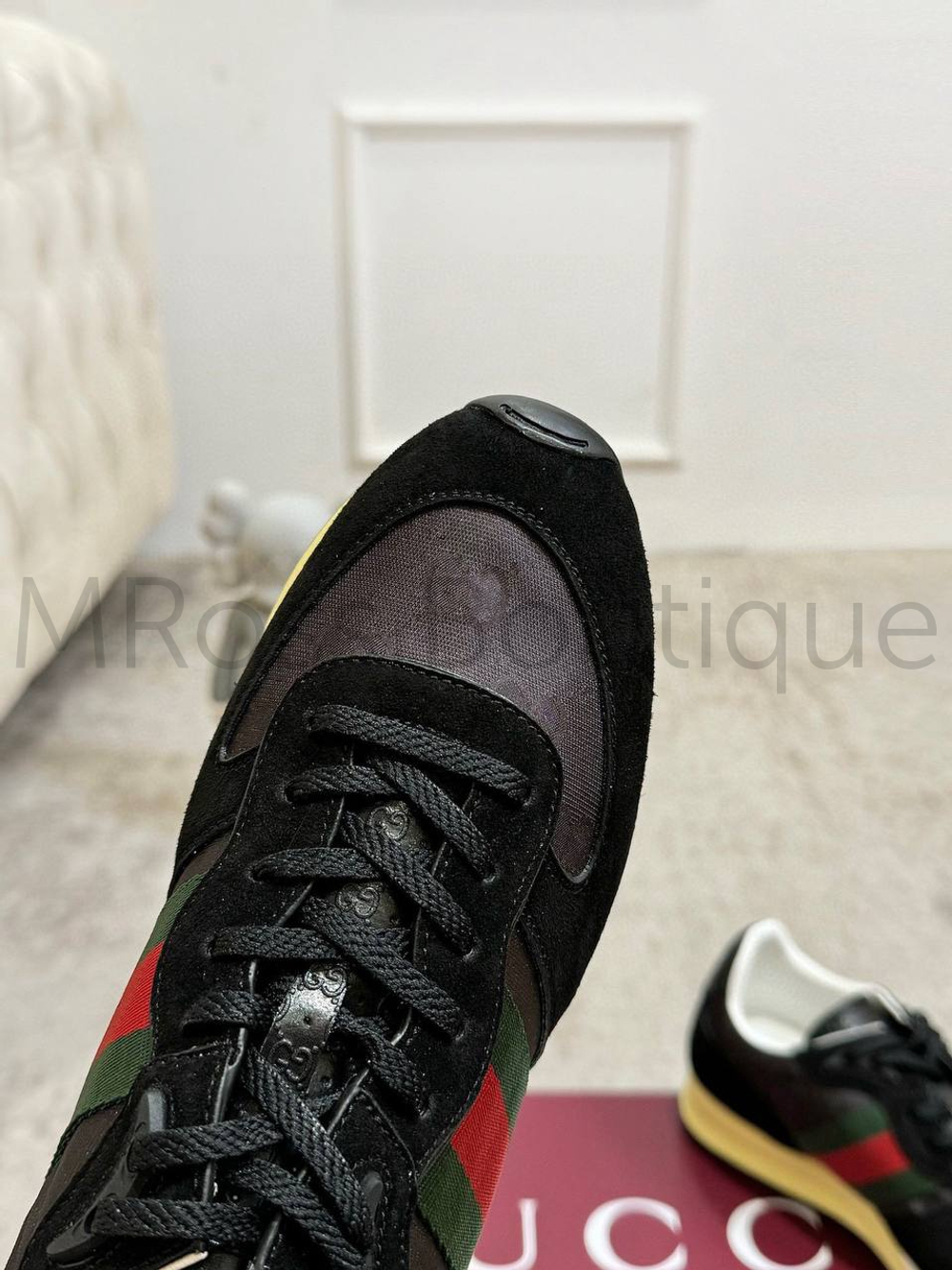 Мужские кроссовки Gucci Re-Motion черного цвета