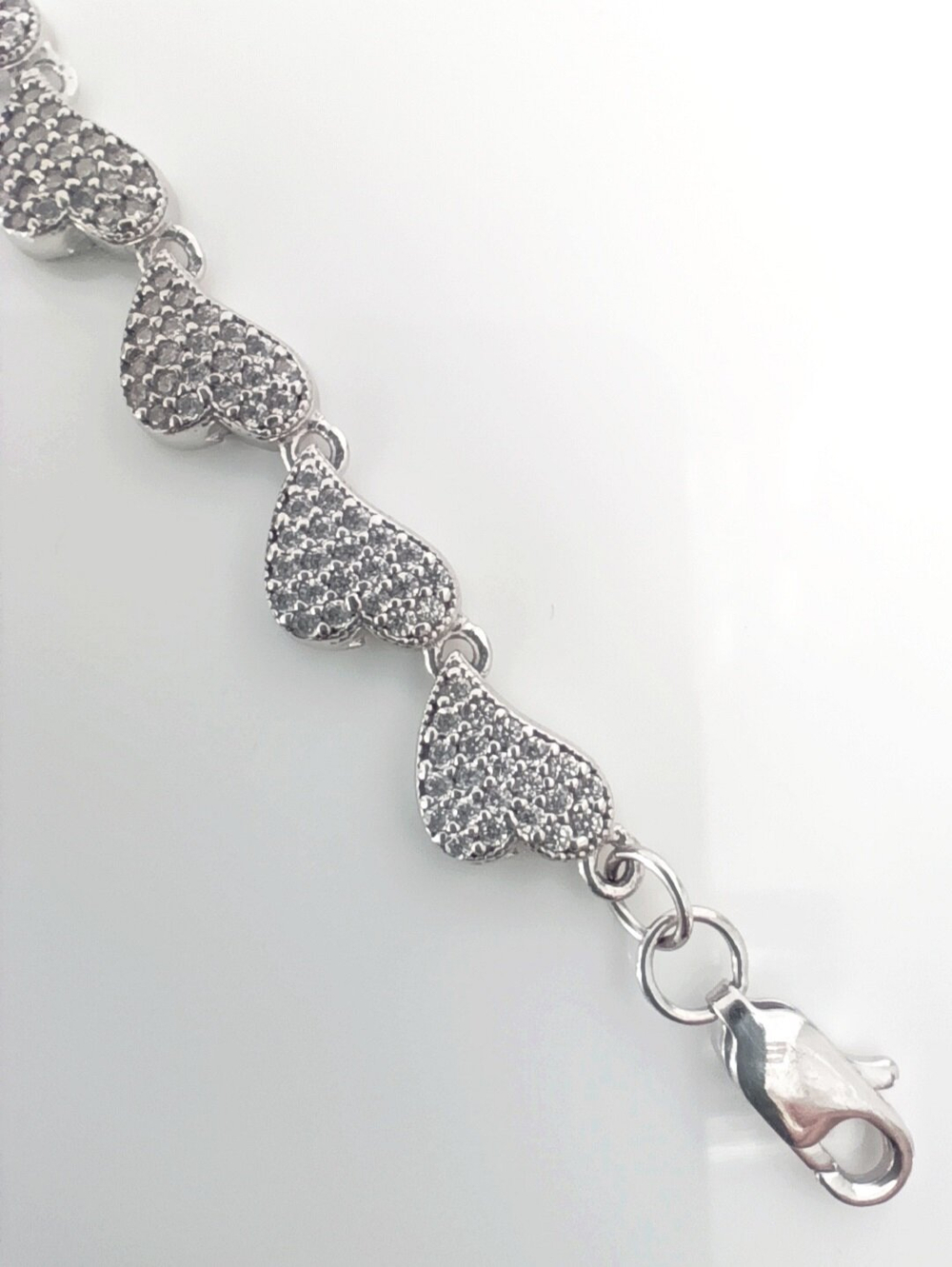 Браслет Эстерелла с фианитами, серебро, 925 проба, родирование/Ф