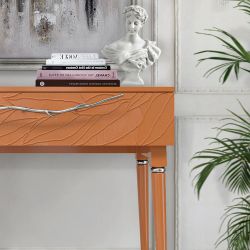 Консоль Арт Колор leaves Классик Сильвер Томленый оранжевый