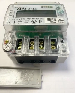 Счётчик электроэнергии АГАТ 2-32 (тариф: Екатеринбург) время Москва+2часа Т1 (7-23часов) Т2 (23-7 часов)