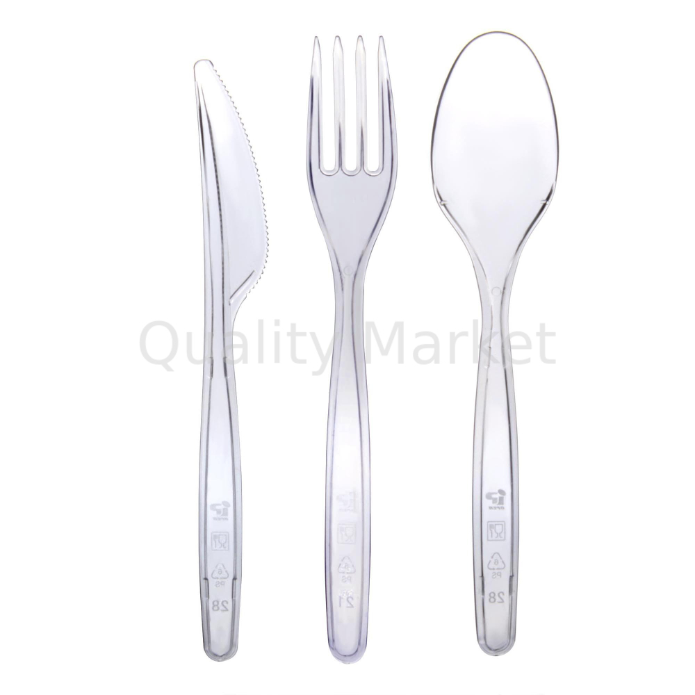 Нож столовый прозрачный Кристалл ЭЛИТ, 180 мм ОРЕЛ ИнтроПластик (100шт/2400шт)