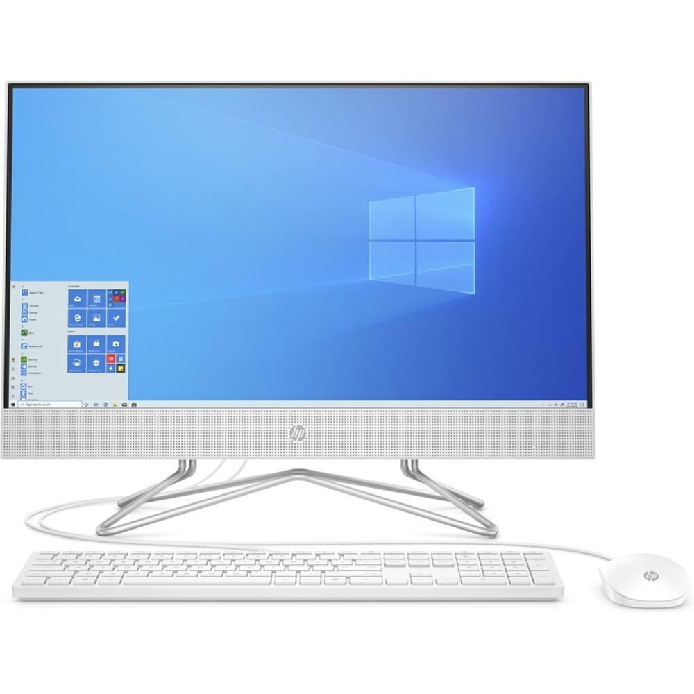 Моноблок HP 24-df0033ur. Конфигурация: Intel Pentium Silver J5040 2 ГГц/4 ГБ/256 ГБ SSD/Intel UHD Graphics 605/Windows 10 Домашняя/23.8"/1920х1080 пикс.