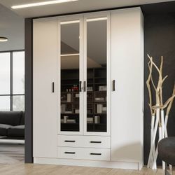 Шкаф КВАДРО Белый гладкий, 1600, 2200, 487 МФ "Эра"