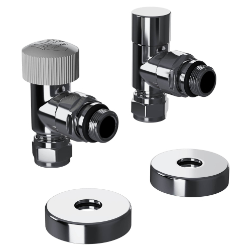 Набор термостатический угловой Royal Thermo Design Pro 15мм М30х1,5 (Хром)