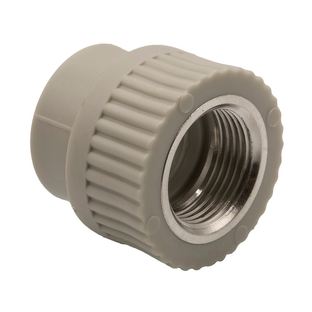 Муфта комб. вн 25х3/4'' EVER® plast  СЕРЫЙ (Россия)