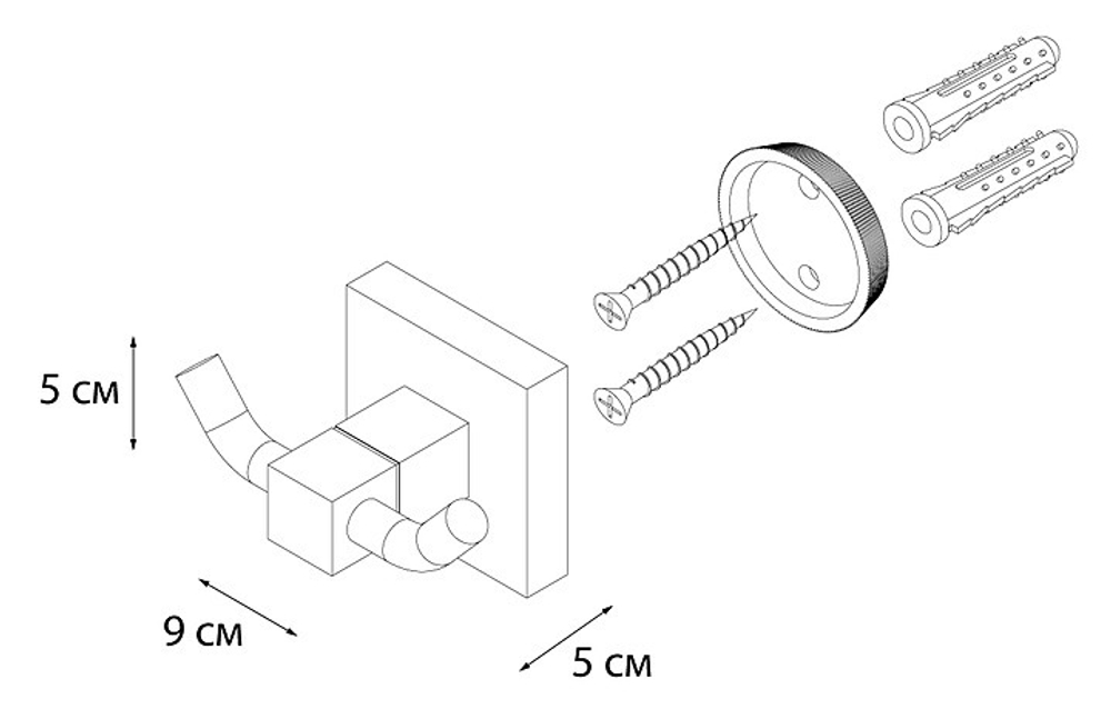 "METRA" Крючок двойной FX-11105A (к/к 20)