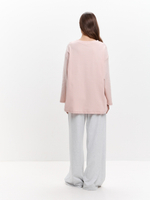 базовый лонгслив в пудровом цвете для новогодних каникул