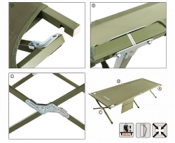 Кровать кемпинговая складная KingCamp Hard Camping Cot L [2011]