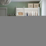 Распашной шкаф  PAX AHEIM с 3 зеркальными дверями и 3 полками (белый)  170*50*260