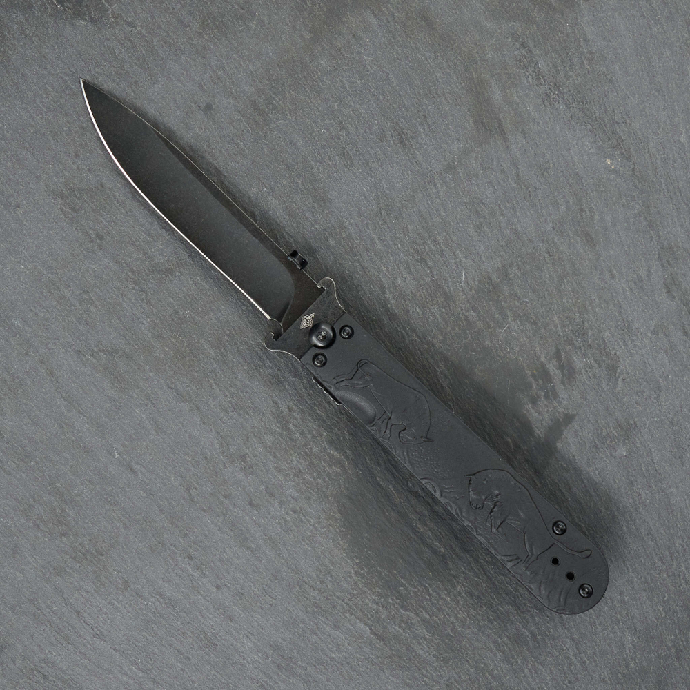 Нож Зубры (блеквош) (однолезвийный)