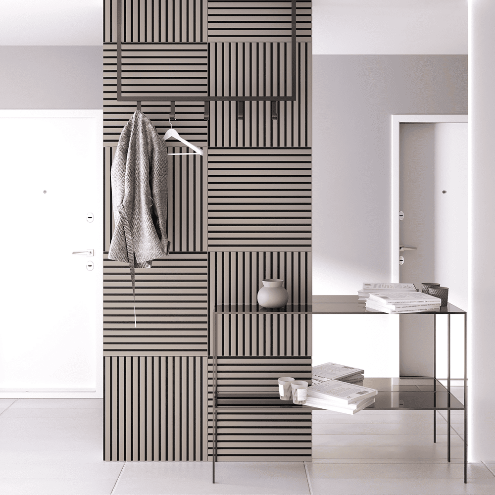 Панель Стеновая Акустическая Comfort (Комфорт), Делюкс, Sandgrau (Сандграу), 600х600х9 мм