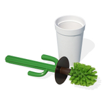 Ершик для туалета cactrash, белый/зеленый