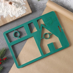 Вырубка для пряничного домика (цельная зеленая)