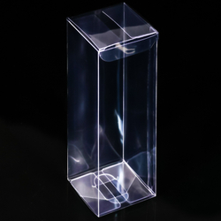 Складная прозрачная коробка из PVC, для упаковки подарков, 5×5×15 см