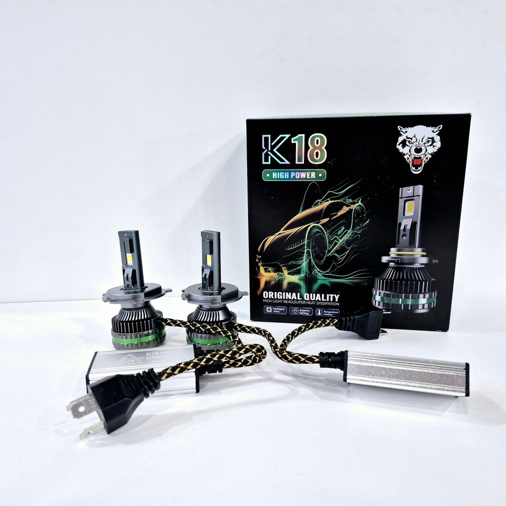 H4 (LED) / Светодиодные (H4) лампы, K18 High Power, 300 Вт - 12-24 вольт (2 шт. / комплект)