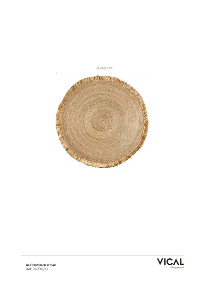 Ковер Kisai 240 см натуральный