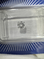 Бриллиант природный огранки Ашер 0,51 карата, чистота 5, бесцветный, сертификаты