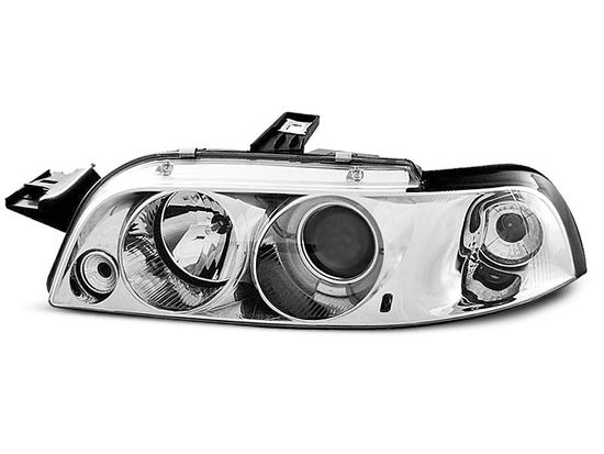 Передние фары Fiat Punto MK1 angel eyes chrome