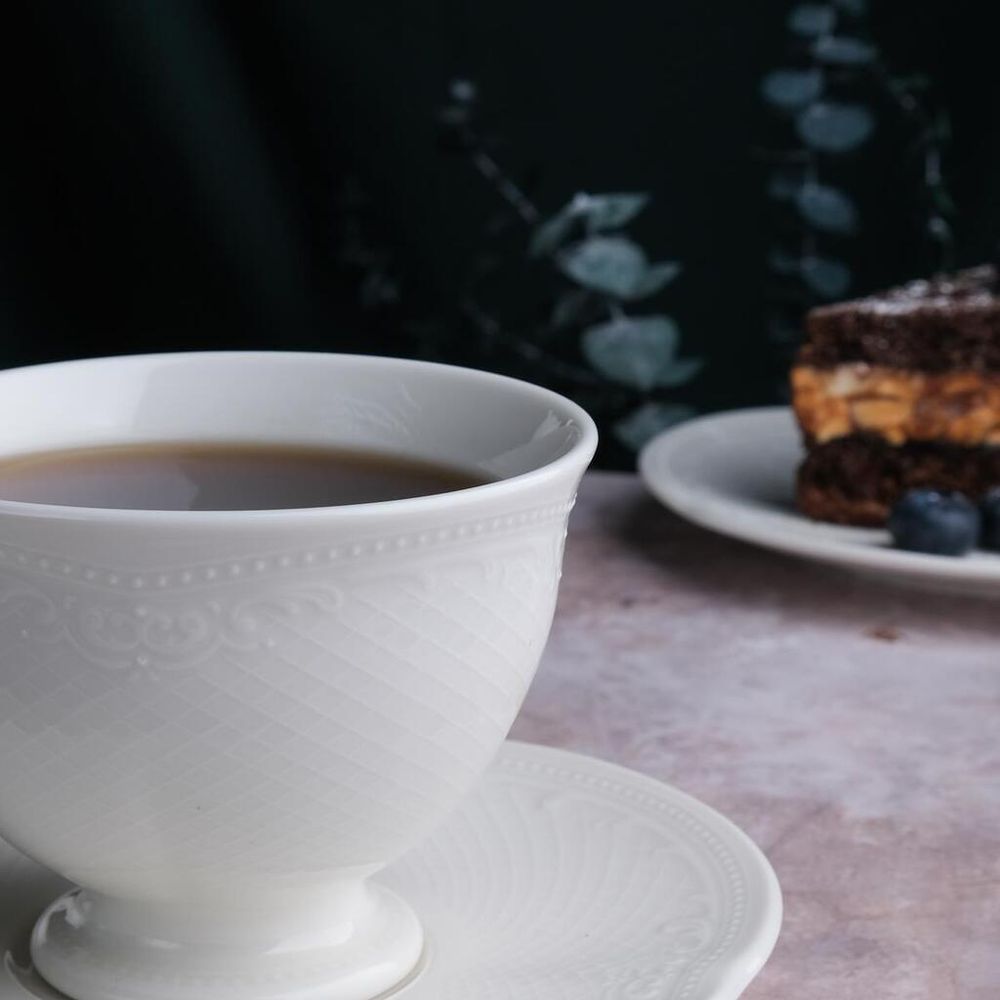 Чайная пара 250 мл белая d 10,4 см h7,6 см Aristocrat Noble [6]